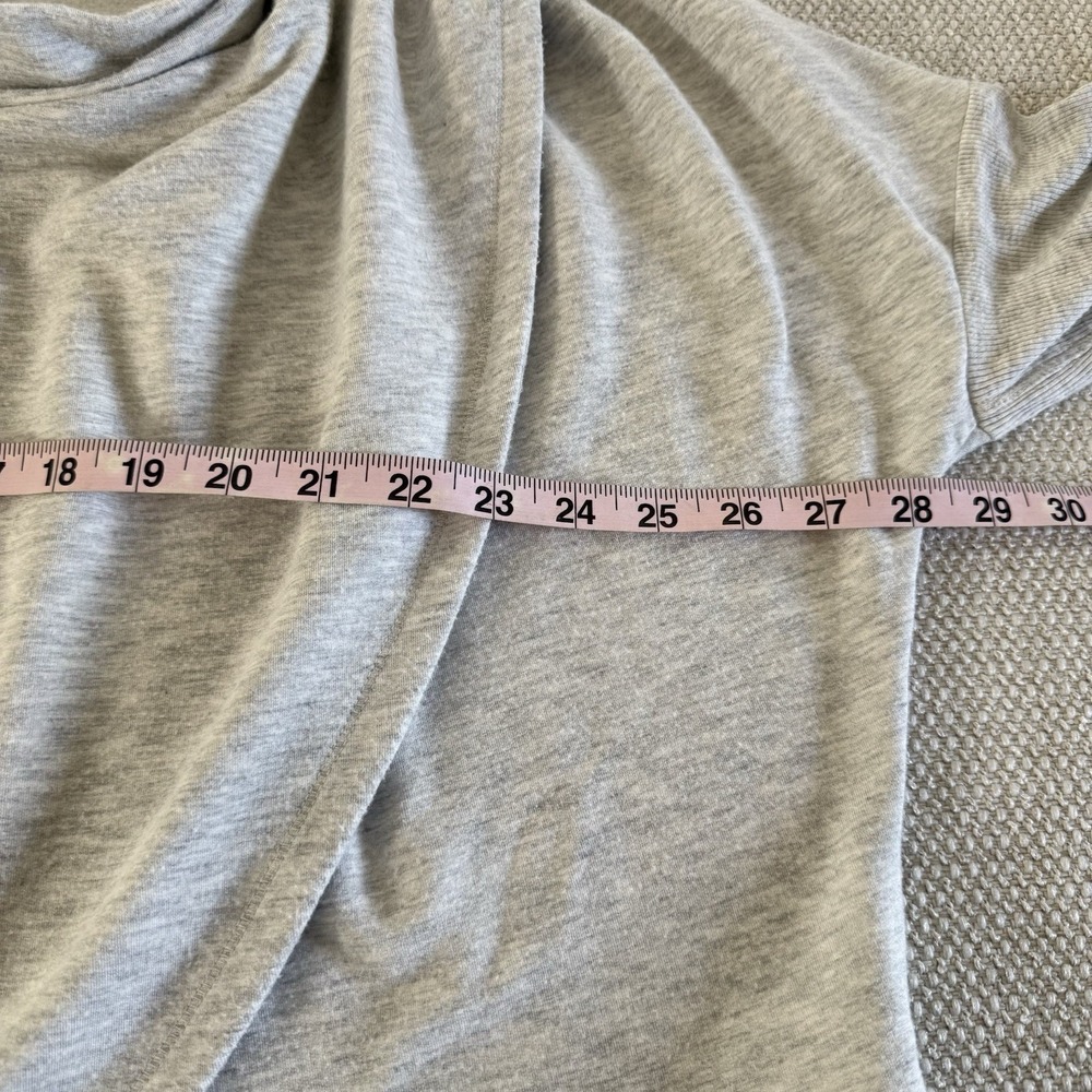 Athleta Hoodie Womens Large Gray Wrap Front Cowl Neck Lightweight Modal Knit - Picture 12 of 13